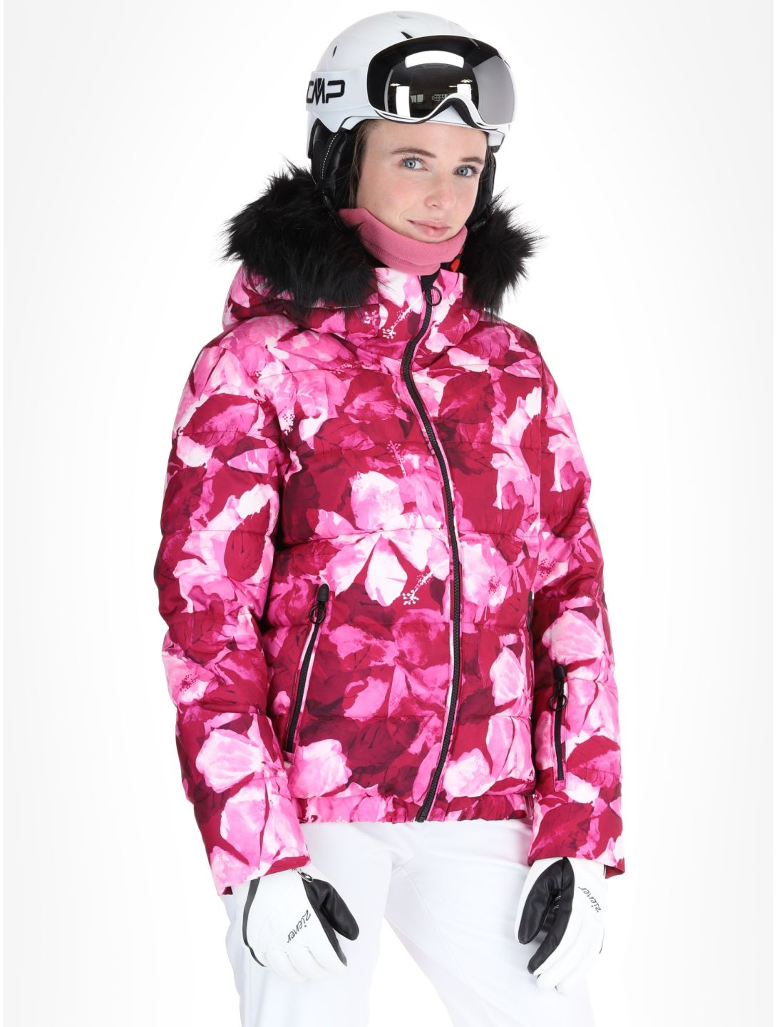 CMP, 34W4416F-P ski jacket women Festival / White pink, white 