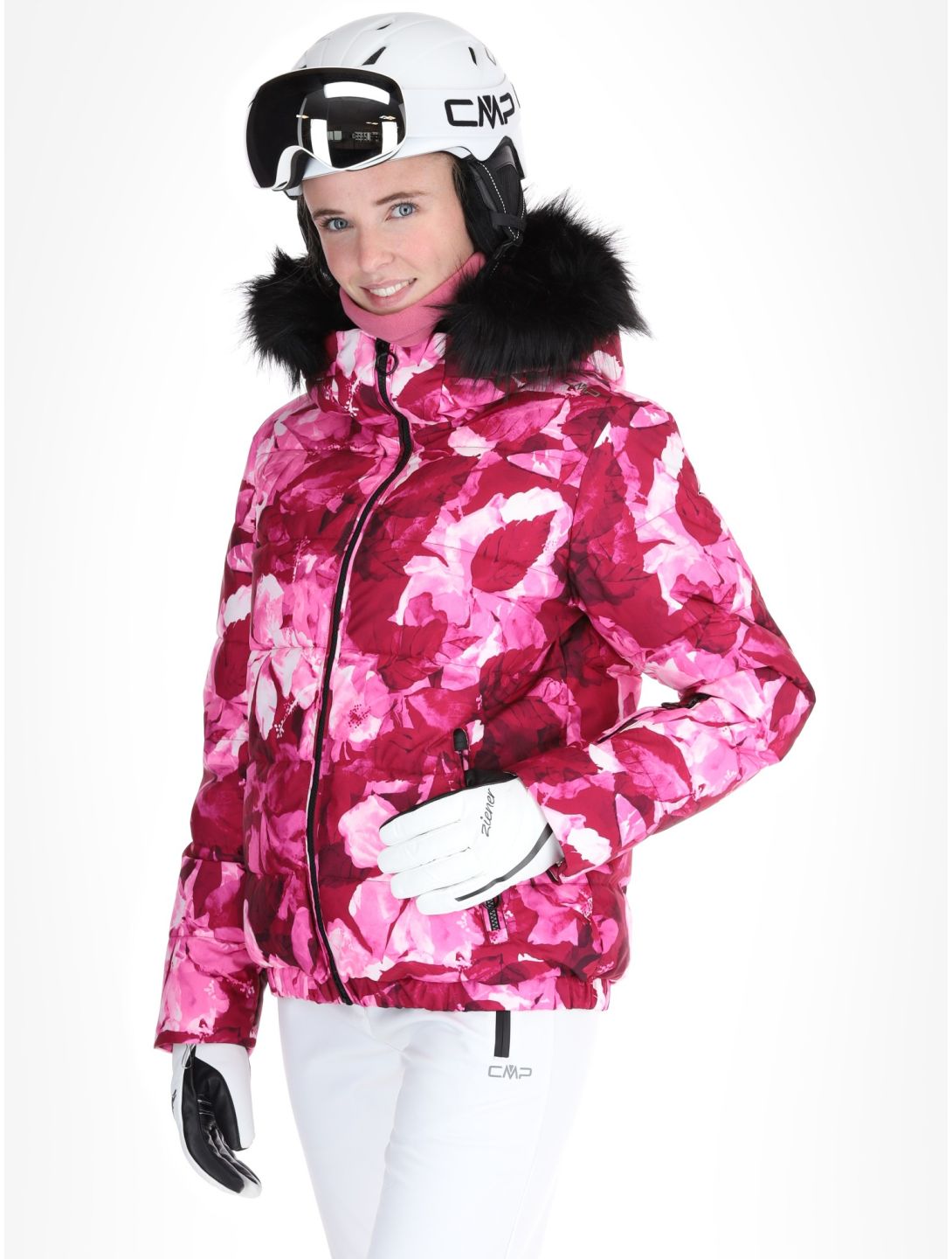 CMP, 34W4416F-P ski jacket women Festival / White pink, white 