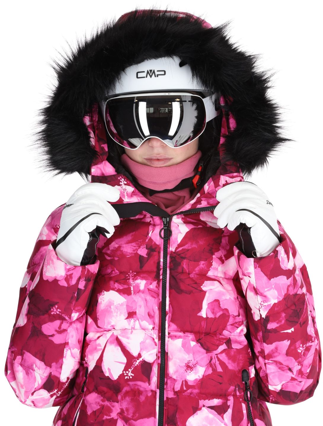 CMP, 34W4416F-P ski jacket women Festival / White pink, white 