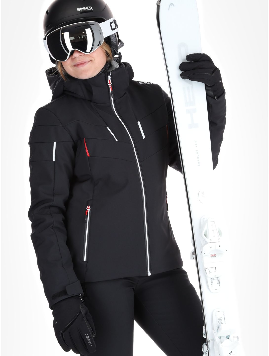 CMP, 34W4536 ski jacket women Black black 