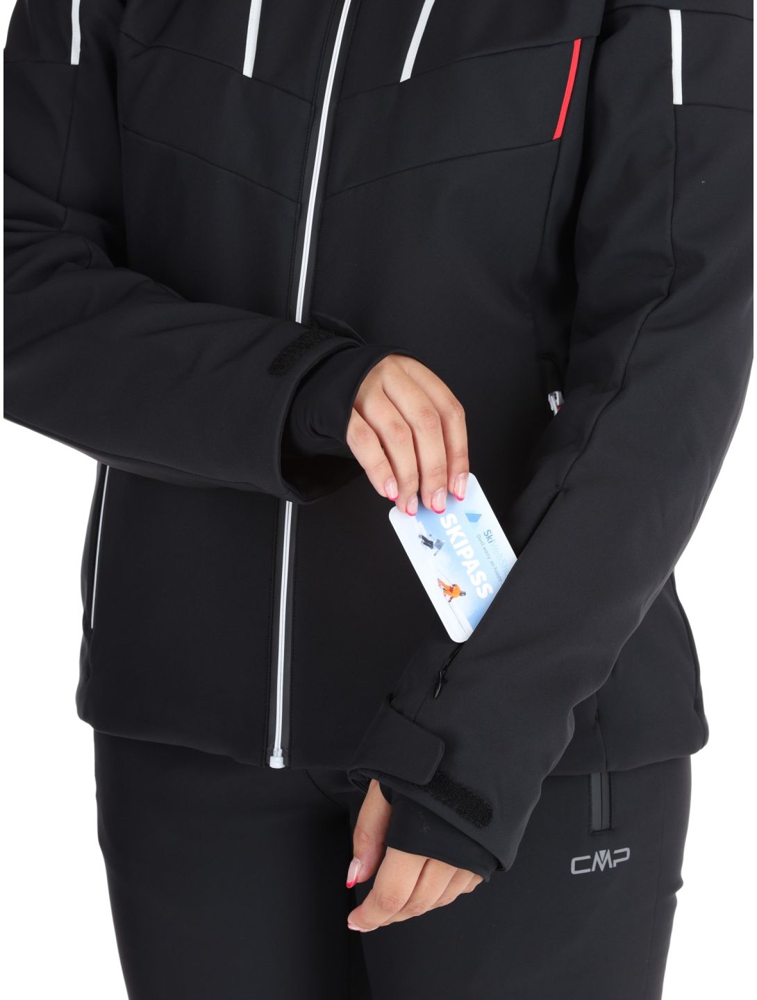 CMP, 34W4536 ski jacket women Black black 