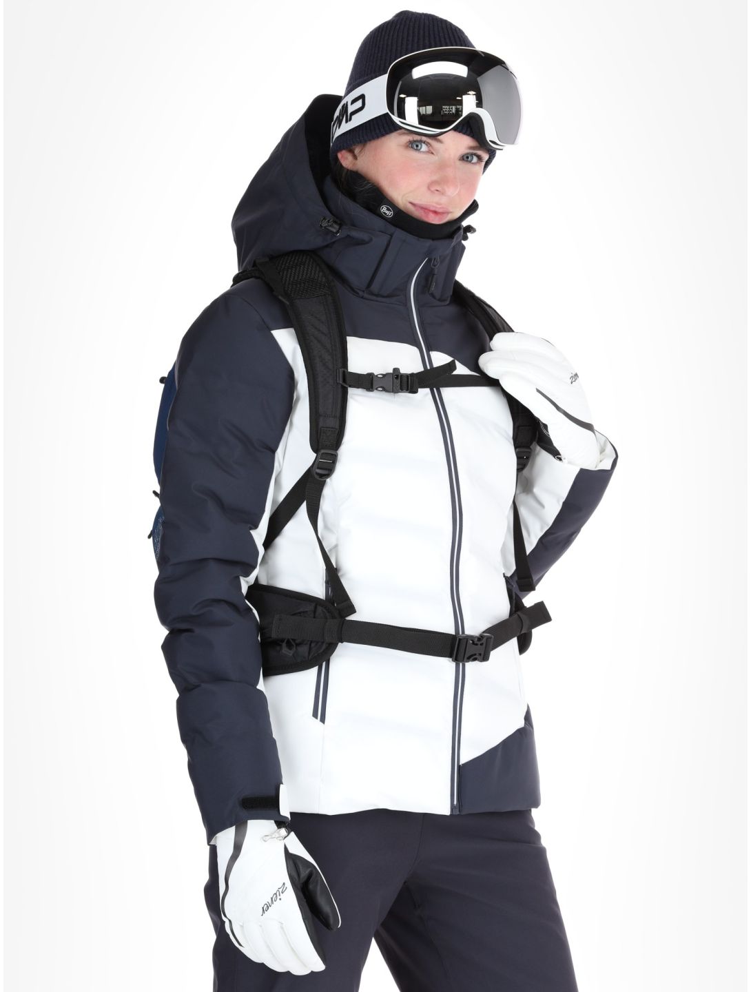 CMP, 34W4596 ski jacket women White white 