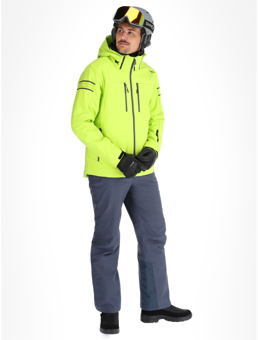 CMP, 34W4647 ski jacket men Acid green 