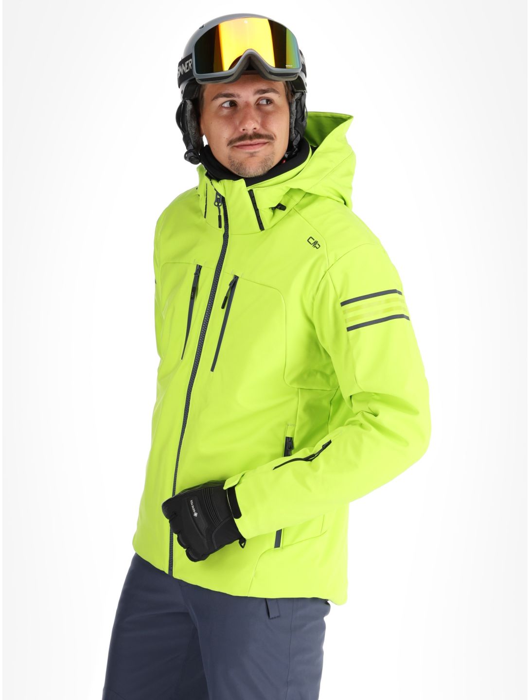 CMP, 34W4647 ski jacket men Acid green 