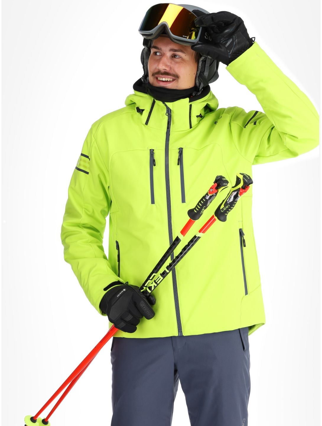 CMP, 34W4647 ski jacket men Acid green 