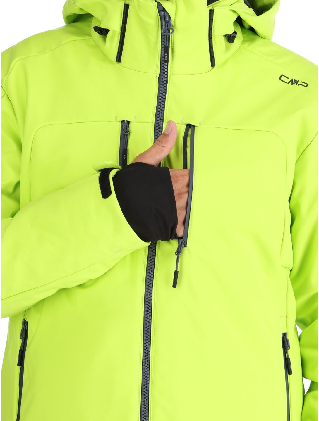 CMP, 34W4647 ski jacket men Acid green 