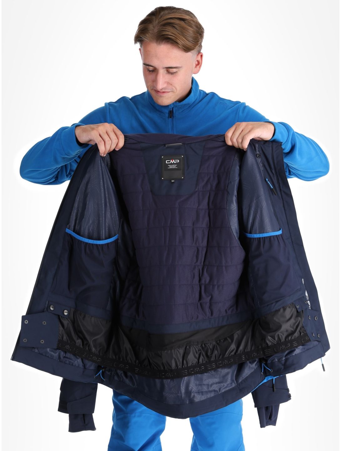 CMP, 34W4677 ski jacket men Black Blue blue 