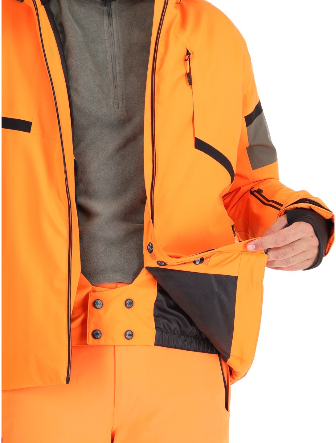 CMP, 34W4677 ski jacket men Fanta Fluo orange 