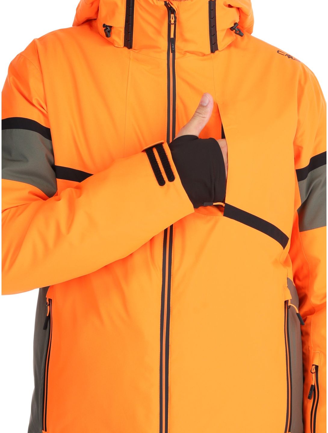 CMP, 34W4677 ski jacket men Fanta Fluo orange 