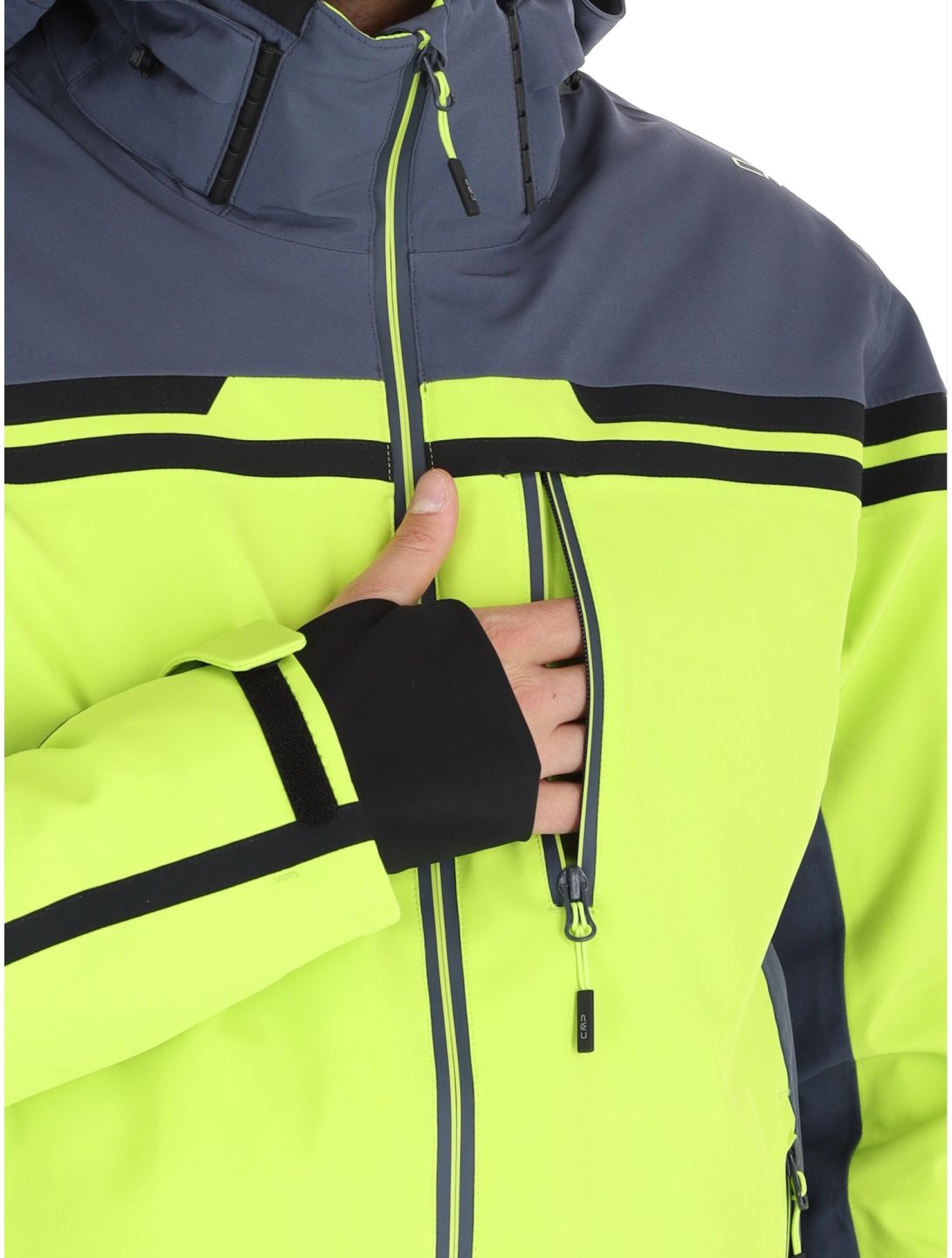 CMP, 34W4687 ski jacket men Acid green 