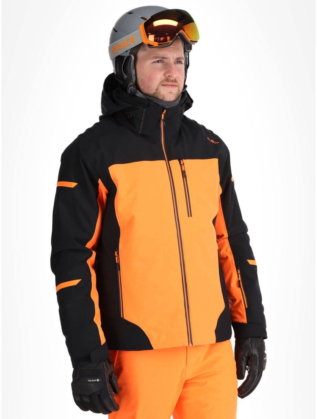 CMP, 34W4707 ski jacket men Fanta Fluo orange 