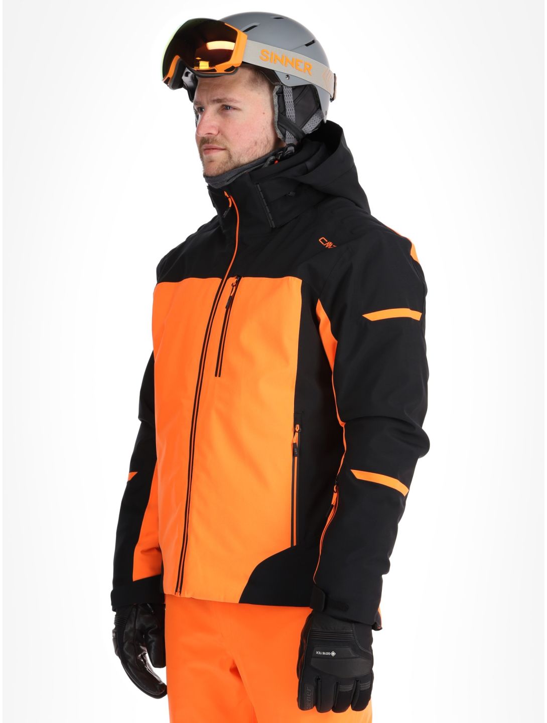 CMP, 34W4707 ski jacket men Fanta Fluo orange 