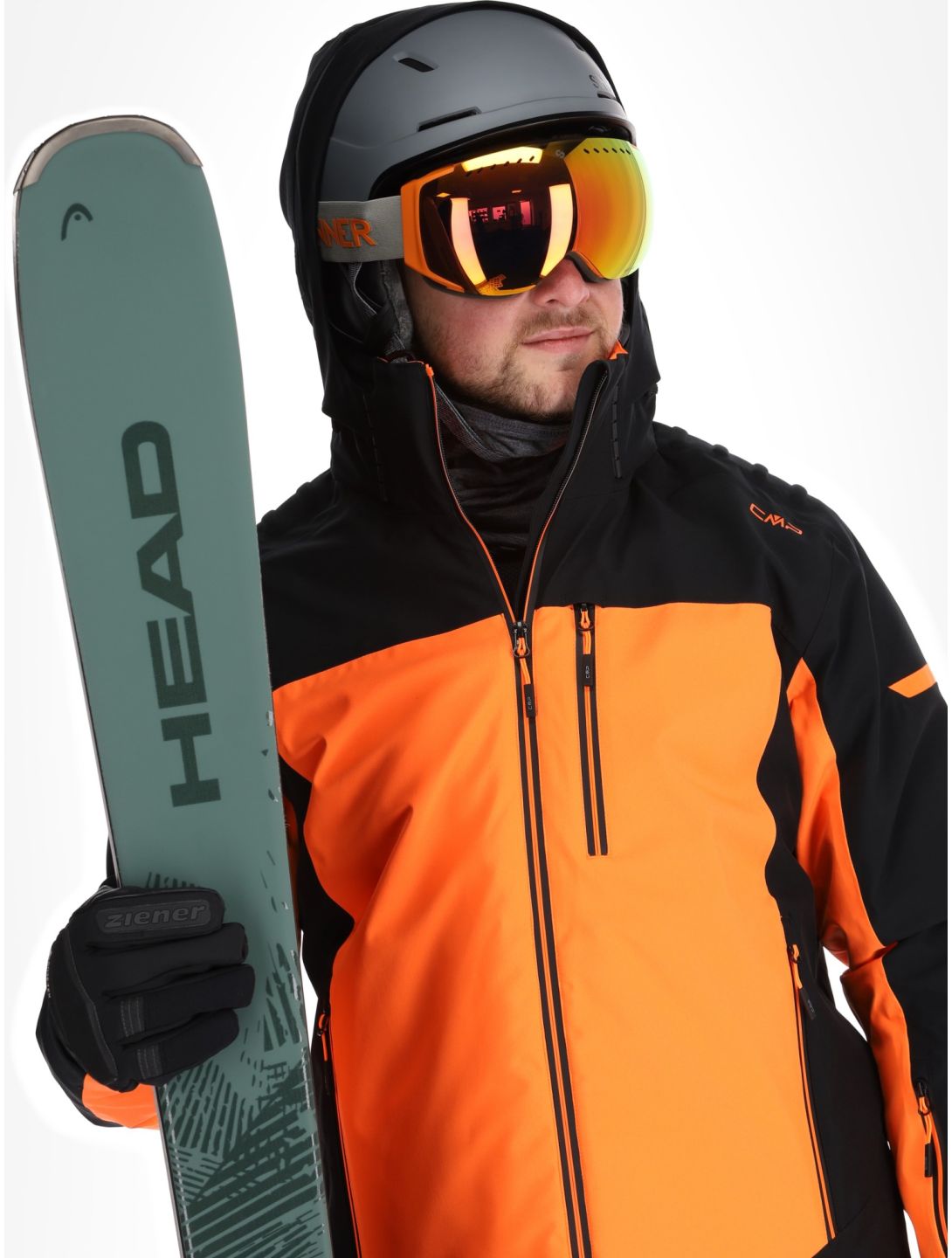 CMP, 34W4707 ski jacket men Fanta Fluo orange 