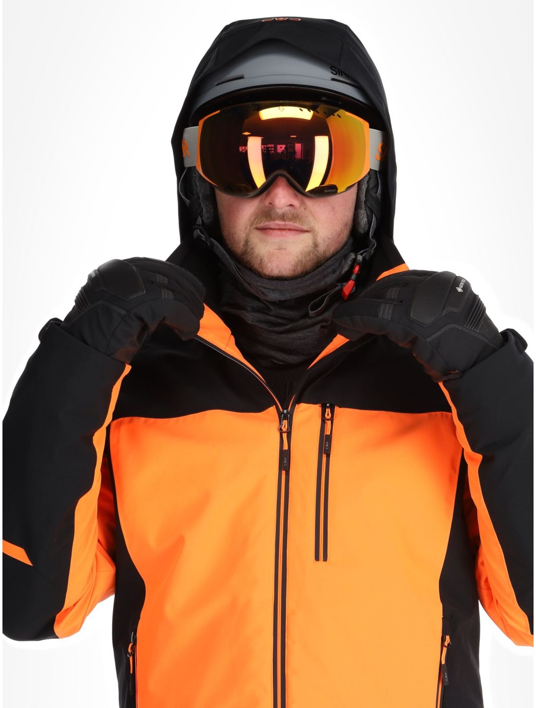 CMP, 34W4707 ski jacket men Fanta Fluo orange 