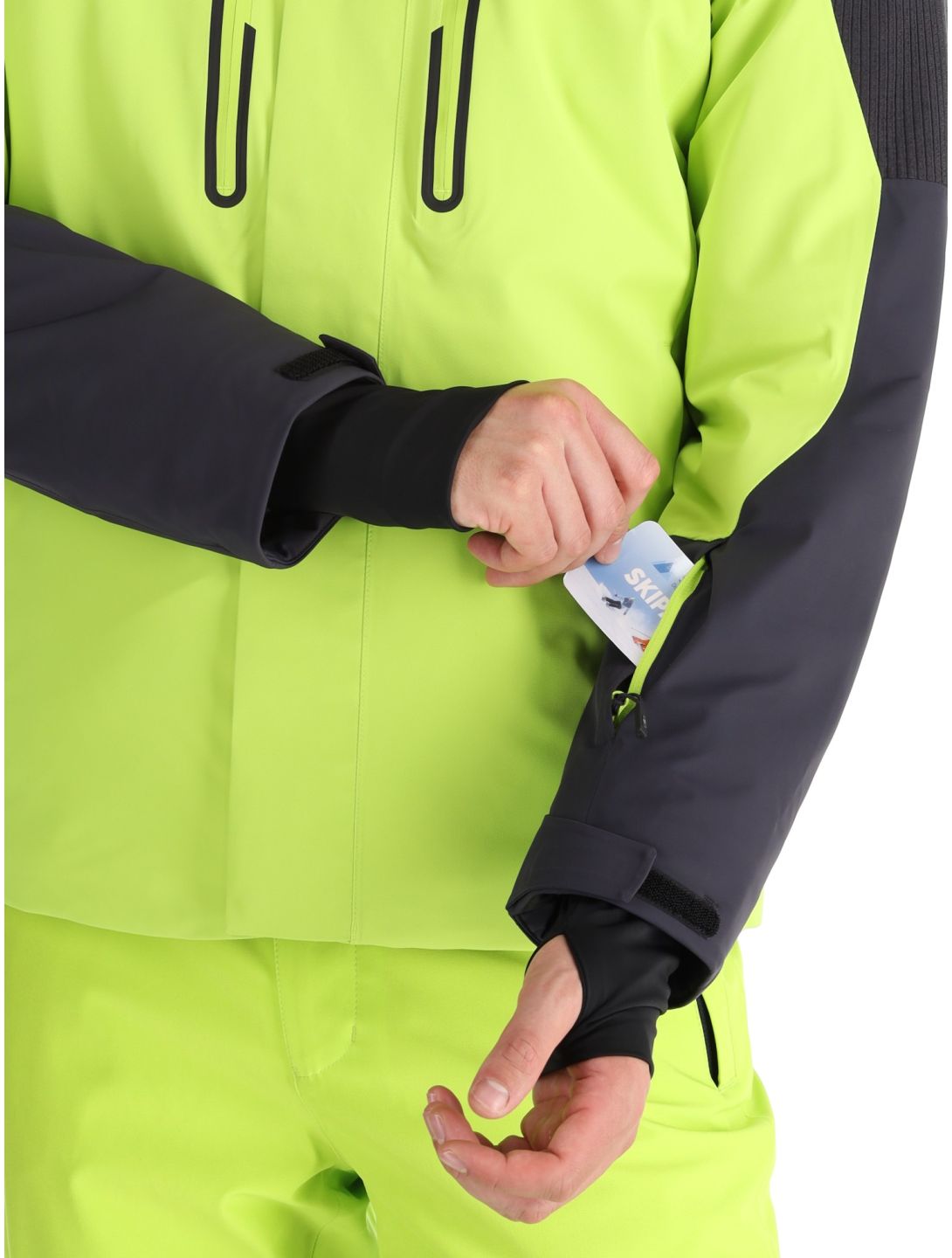 CMP, 34W4737 ski jacket men Acid green 