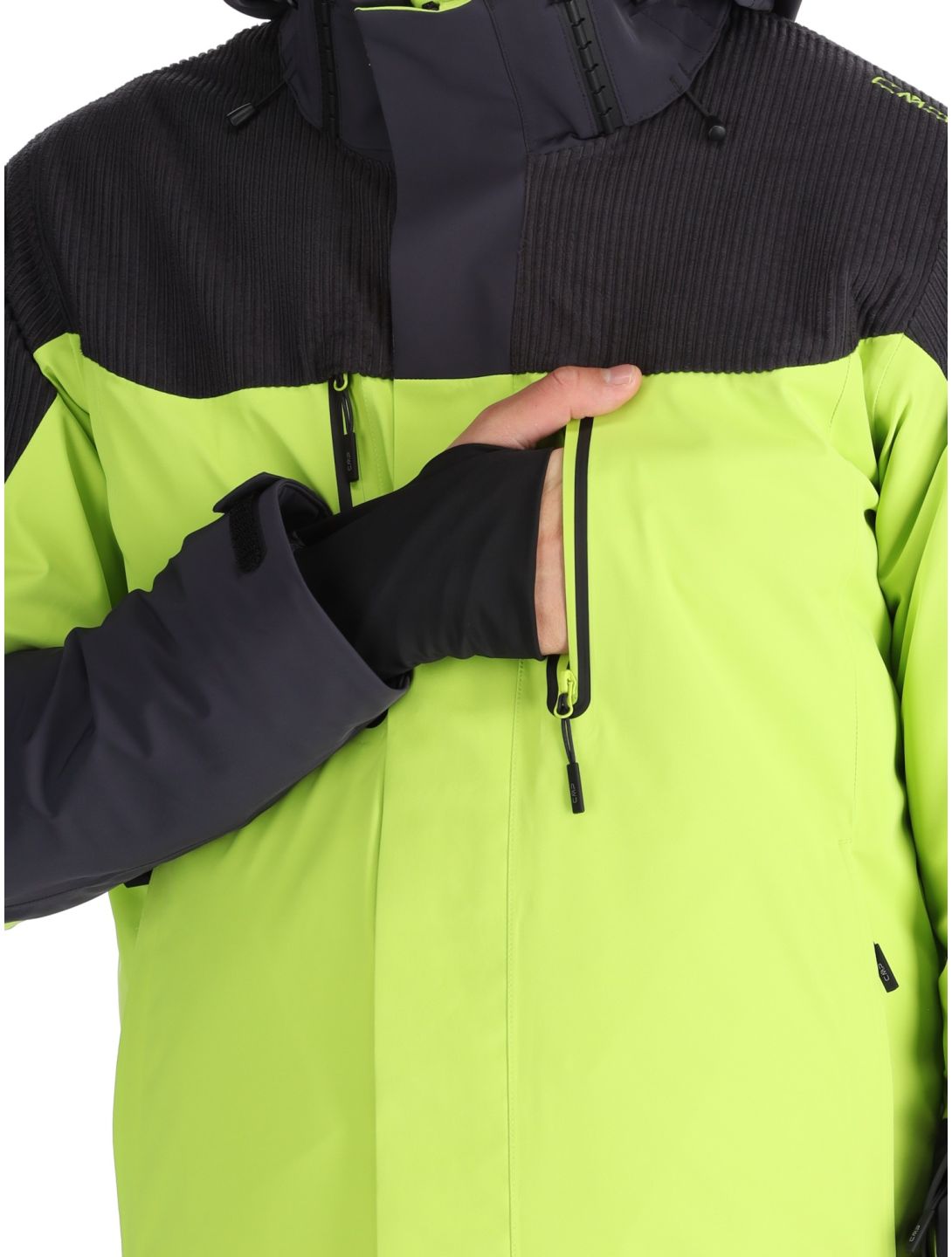 CMP, 34W4737 ski jacket men Acid green 