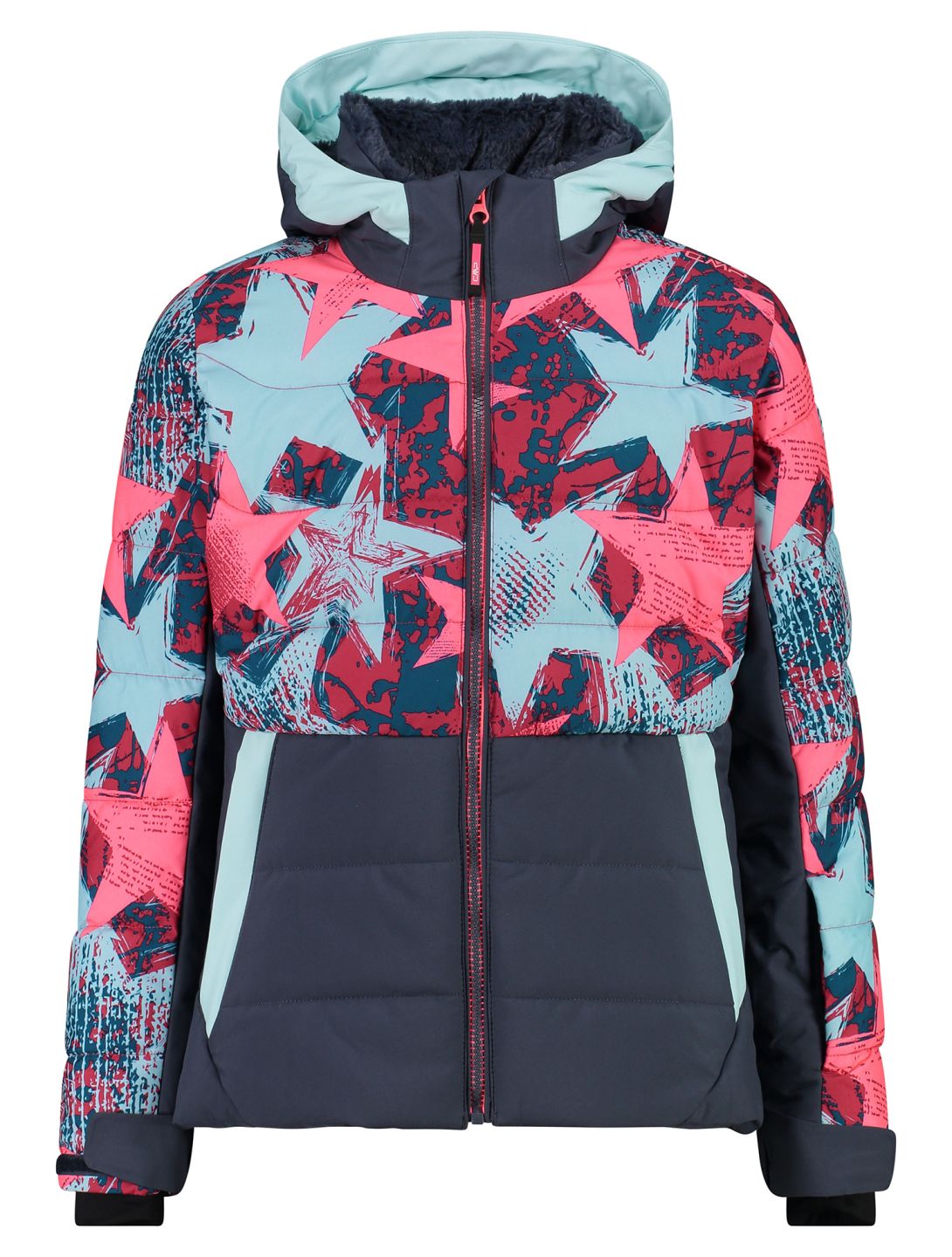 CMP, 34W4865P ski jacket kids Aqua  / Gloss / Teal multicolor, pink 