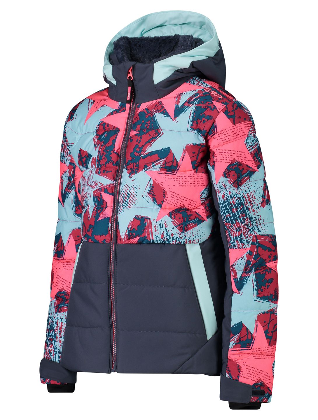 CMP, 34W4865P ski jacket kids Aqua  / Gloss / Teal multicolor, pink 