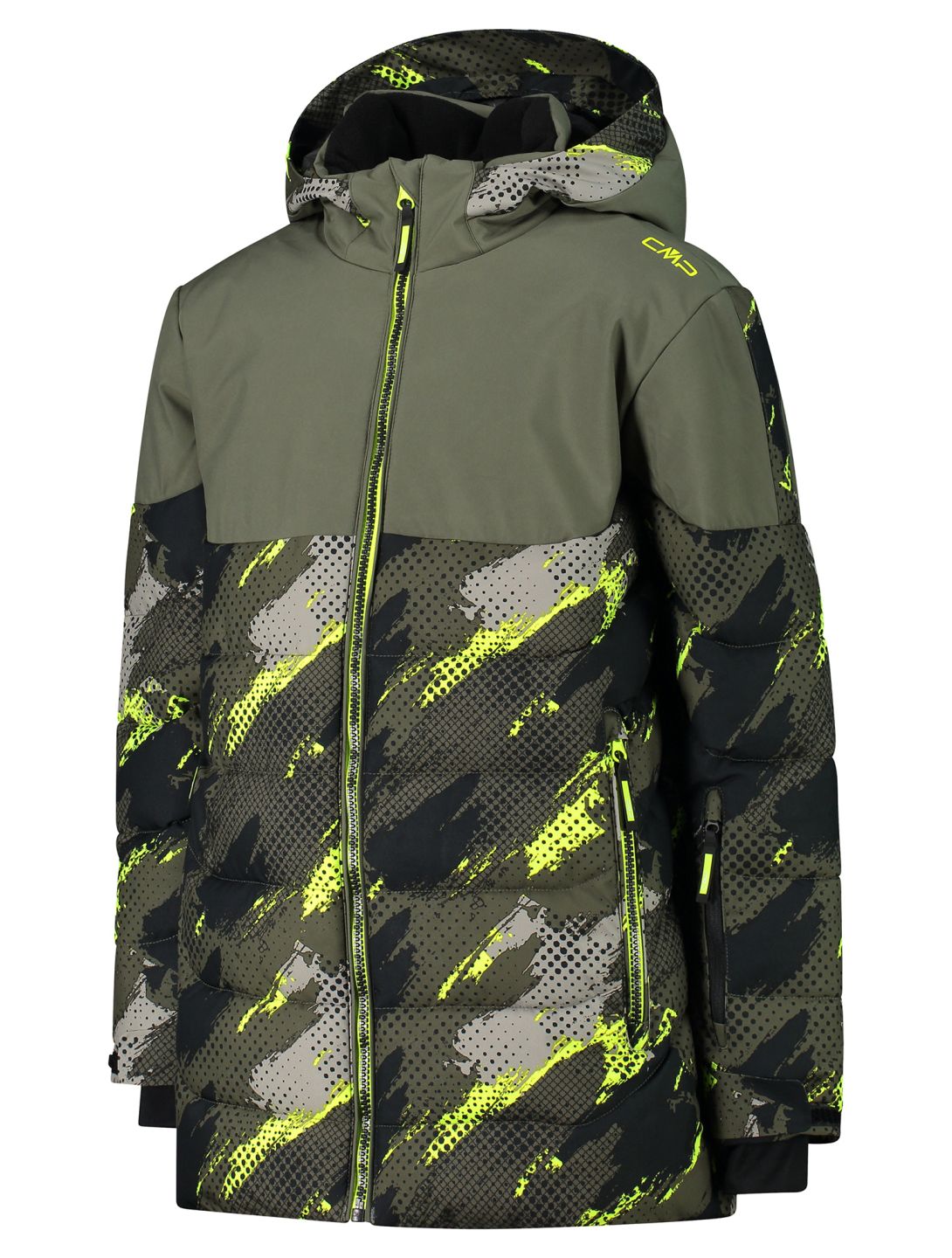 CMP, 34W4994P ski jacket kids Olive / Black black, green 