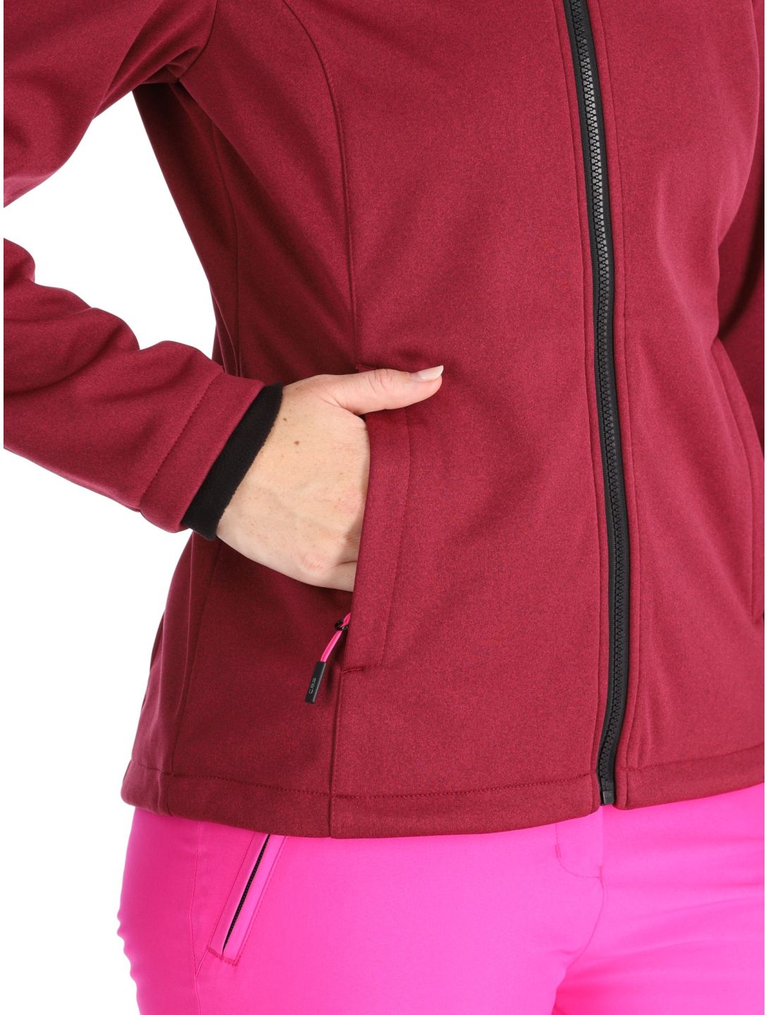 CMP, 39A5006M softshell ski jacket women Anemone Melange / Festival red 