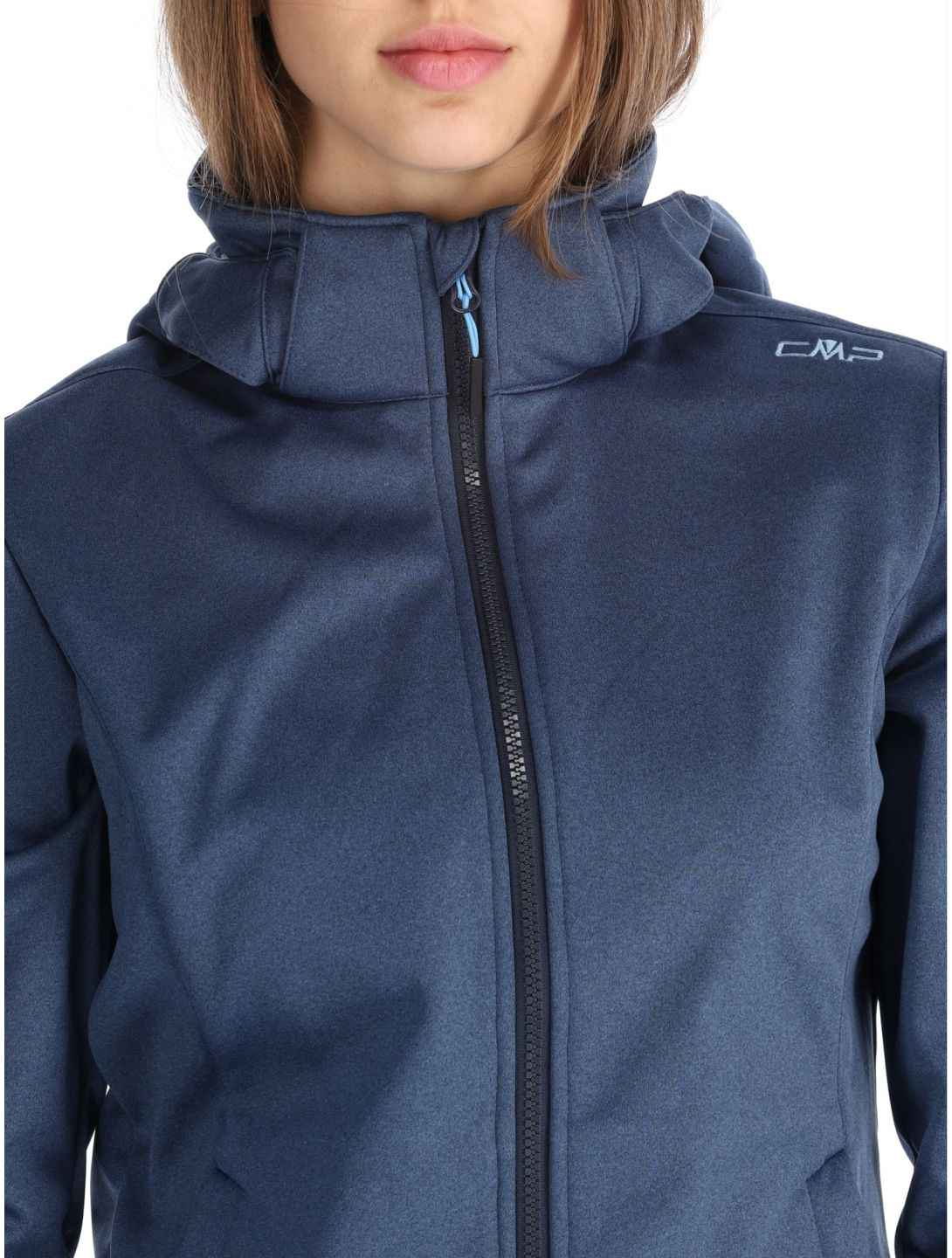 CMP, 39A5006M softshell ski jacket women Blue Melange / Niagara blue 