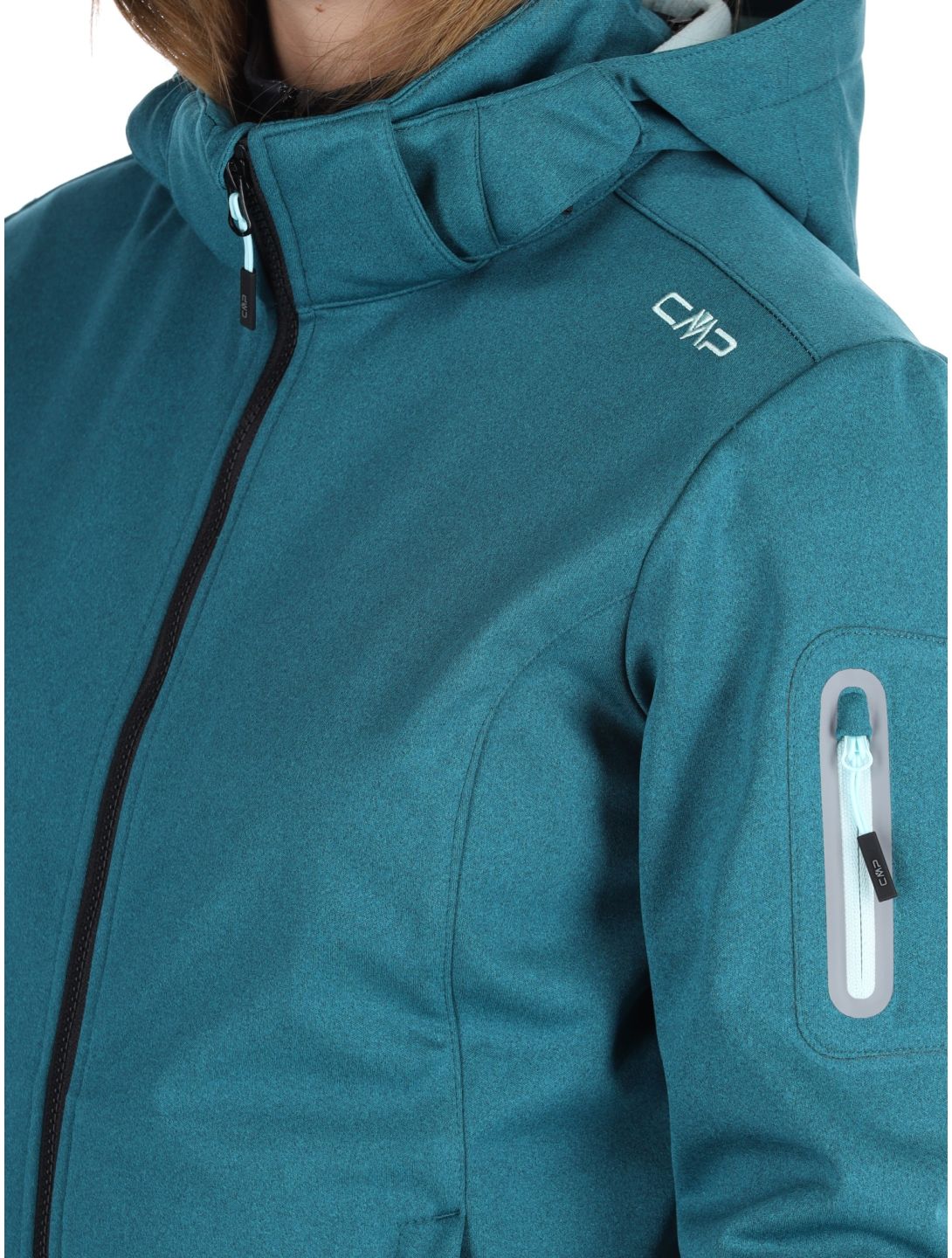 CMP, 39A5006M softshell ski jacket women Teal green 