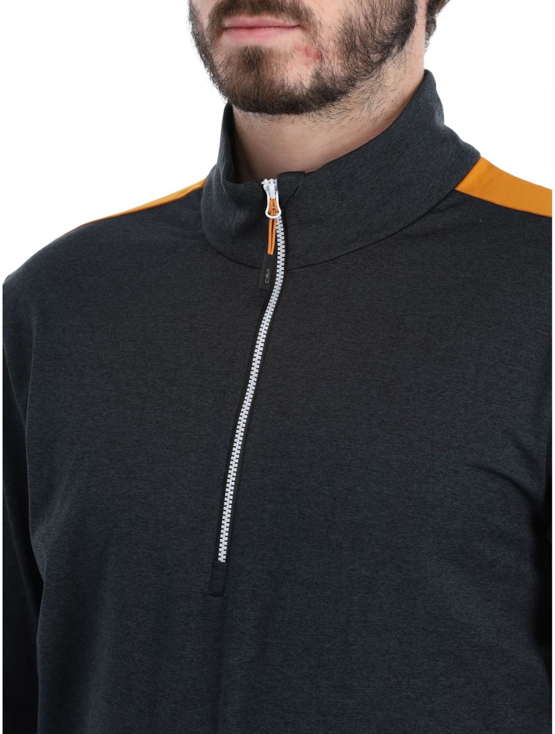 CMP, 39L2577 pullover men Black Mel. Pumpkin black 