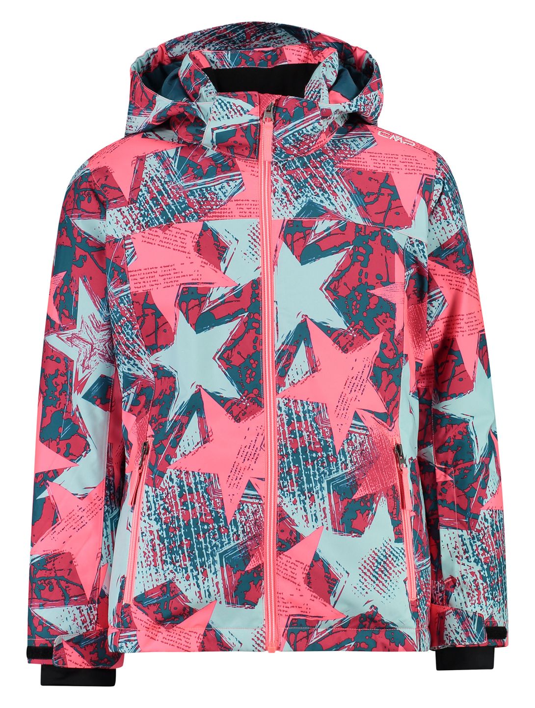 CMP, 39W2085 ski jacket kids Aqua  / Gloss / Teal multicolor, pink 