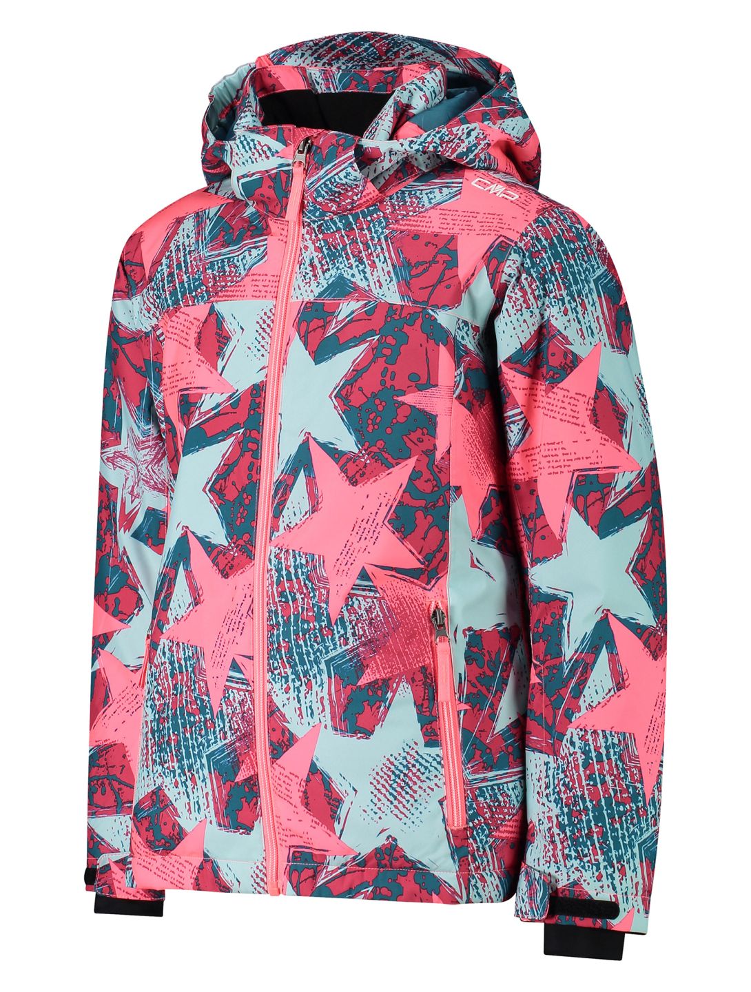 CMP, 39W2085 ski jacket kids Aqua  / Gloss / Teal multicolor, pink 