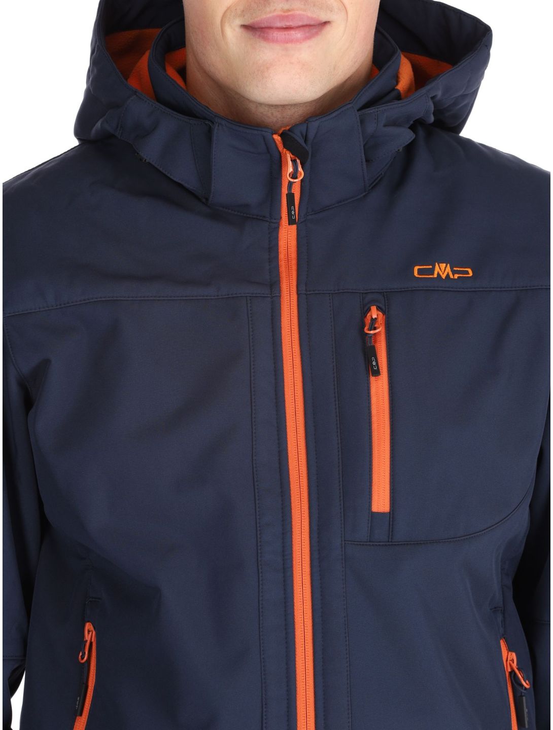 CMP, 3A01787N softshell ski jacket men Black Blue / Jaffa blue 