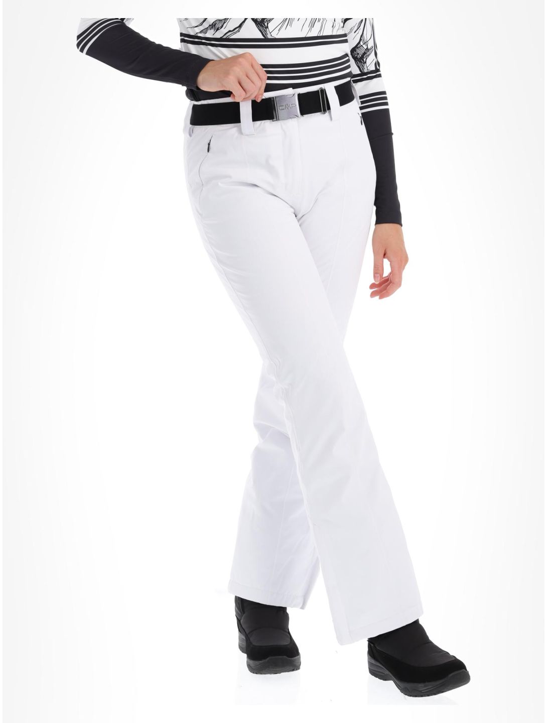 CMP, 3W05526 ski pants women White white 