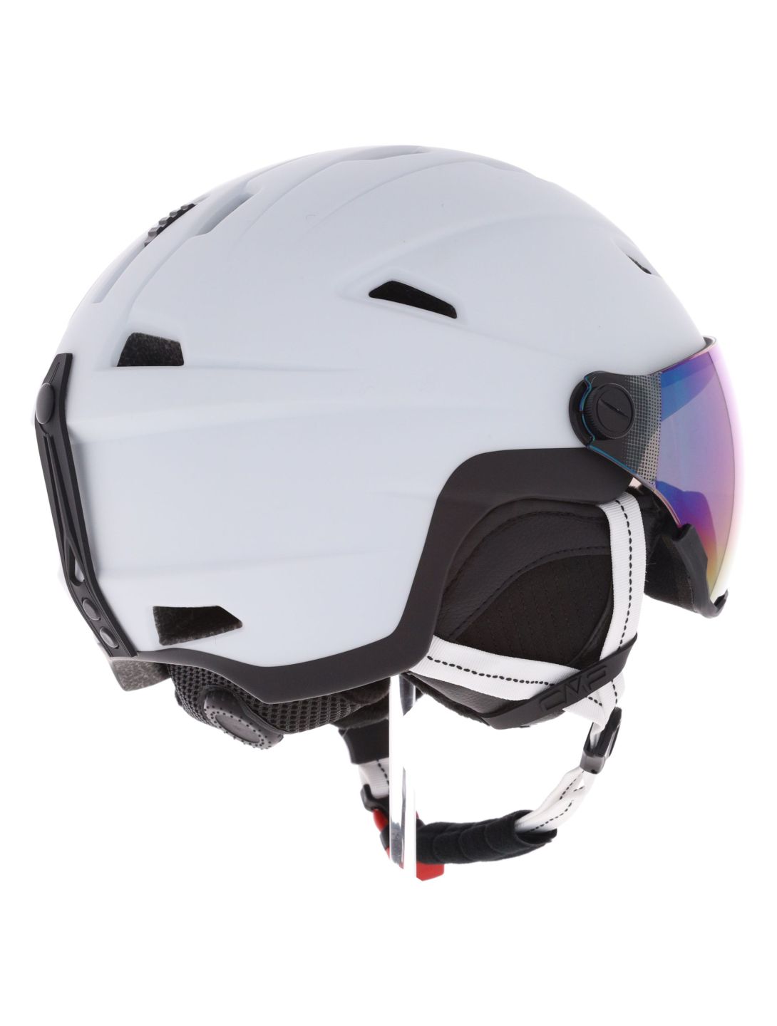 CMP, WA-2 ski helmet with visor unisex White / Black black, white 