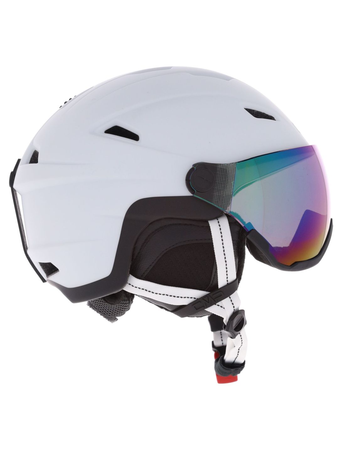 CMP, WA-2 ski helmet with visor unisex White / Black black, white 