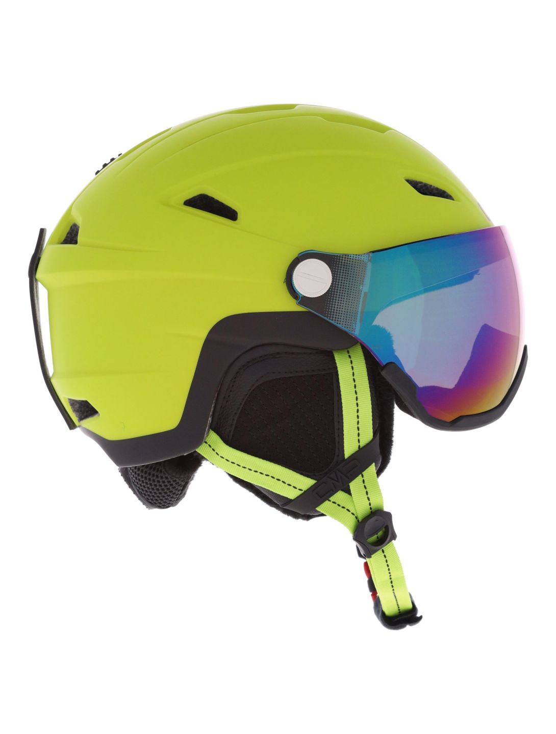 CMP, WJ-2 ski helmet with visor kids Apple green 