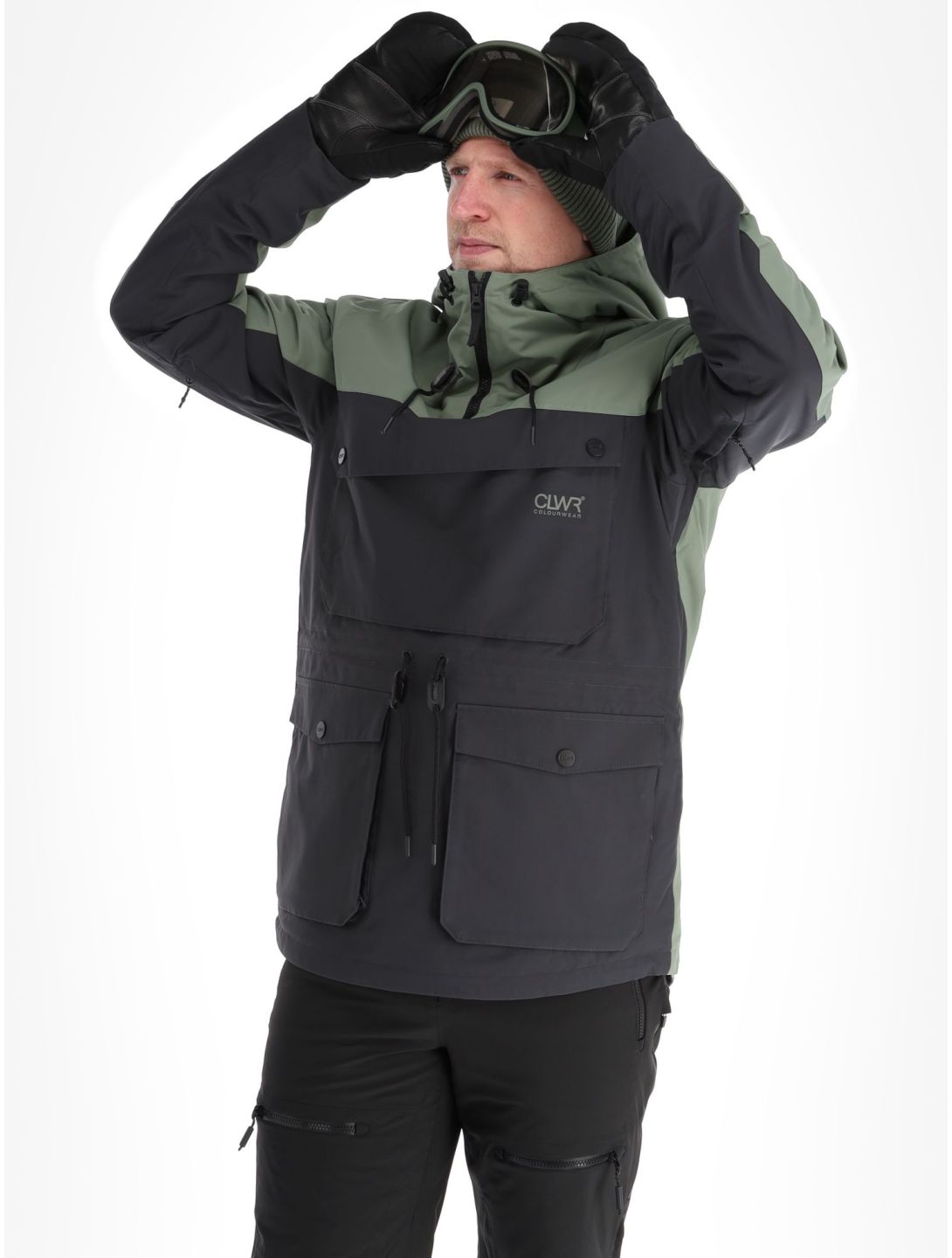 ColourWear, M Essential winter anorak men Grey Green black, green 