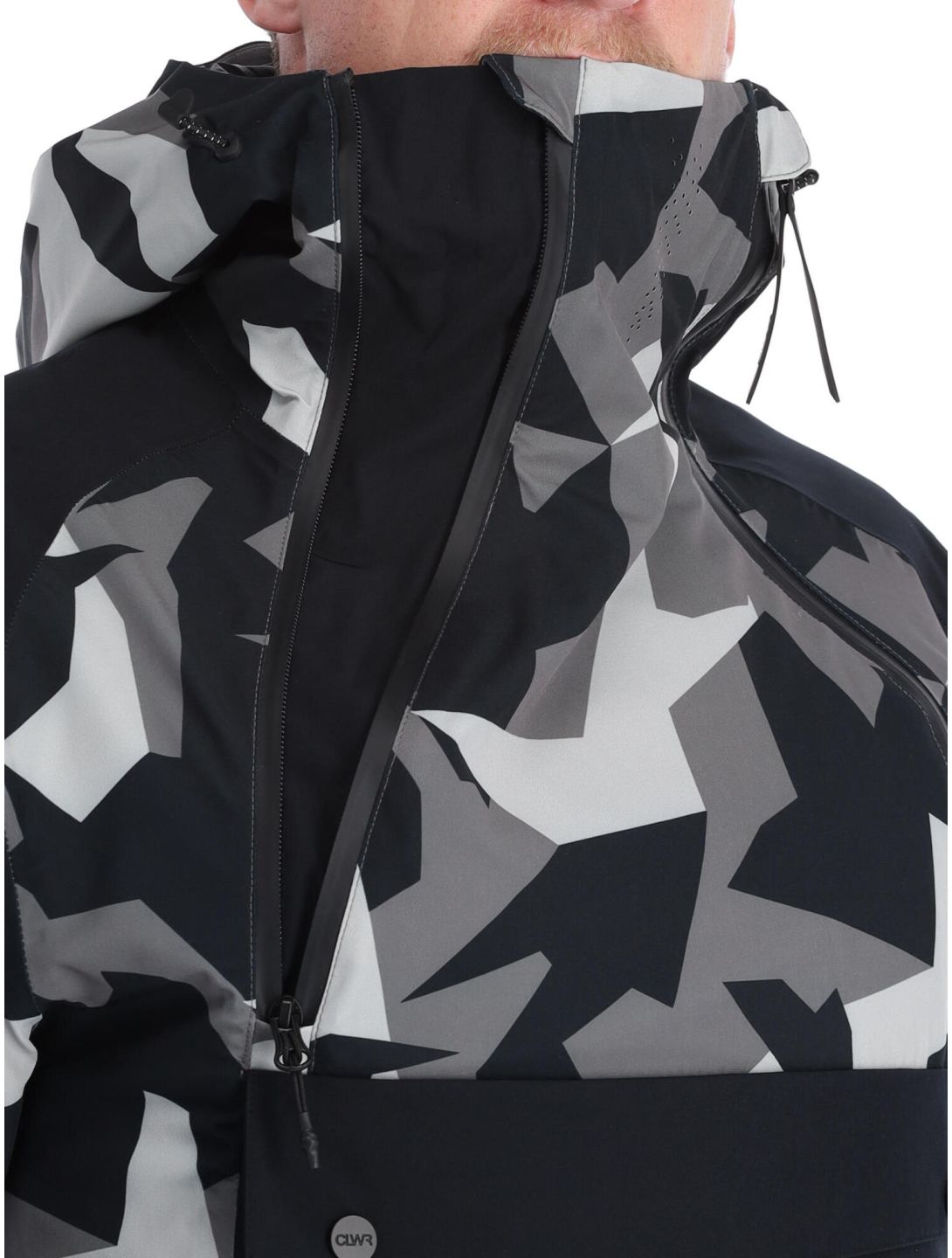 ColourWear, Foil ski jacket men Camo Grey black, grey 