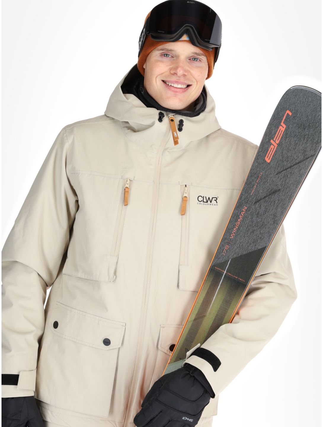 ColourWear, M Falk 2.0 ski jacket men Sand beige 