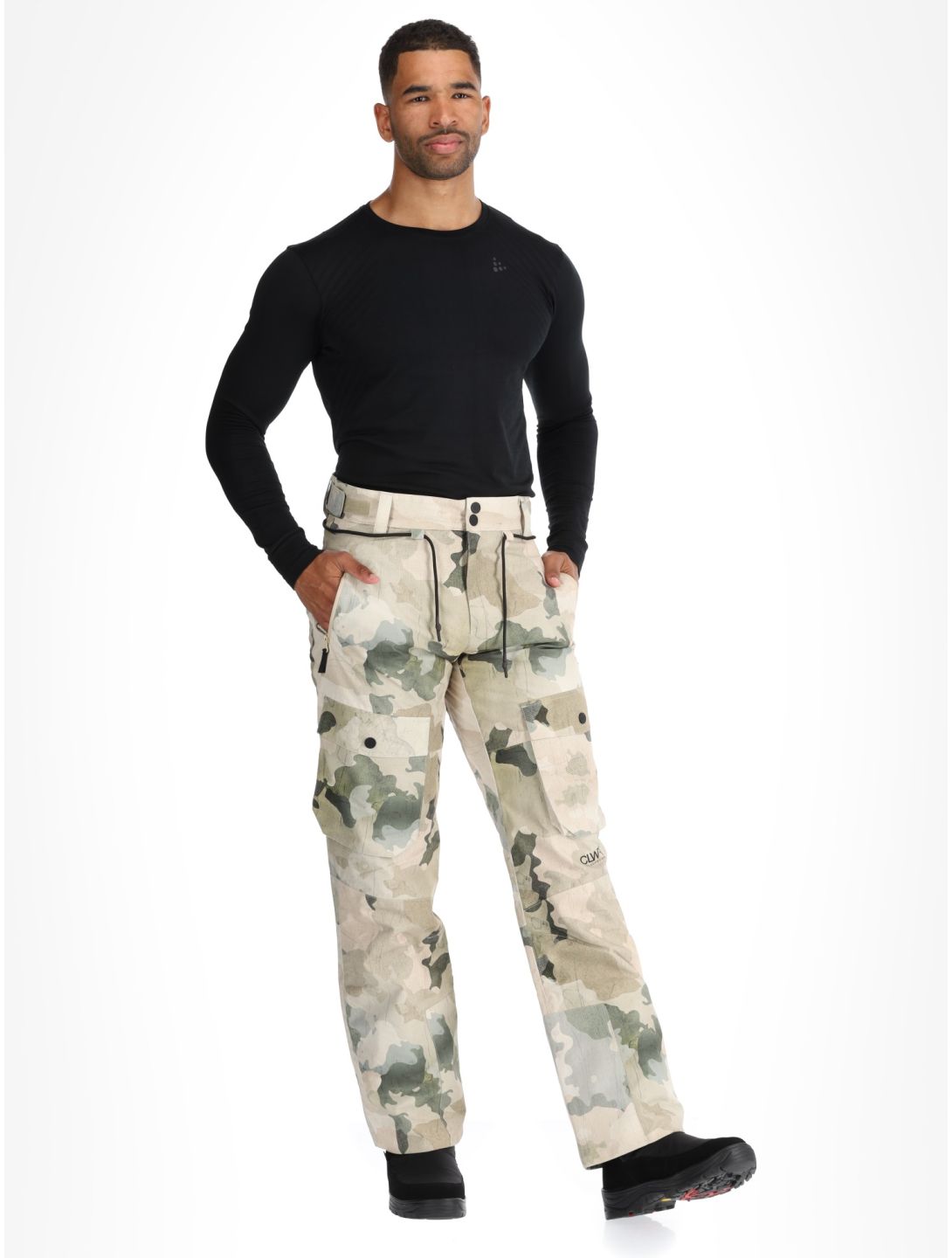 ColourWear, M Flight ski pants men Water Camo beige 