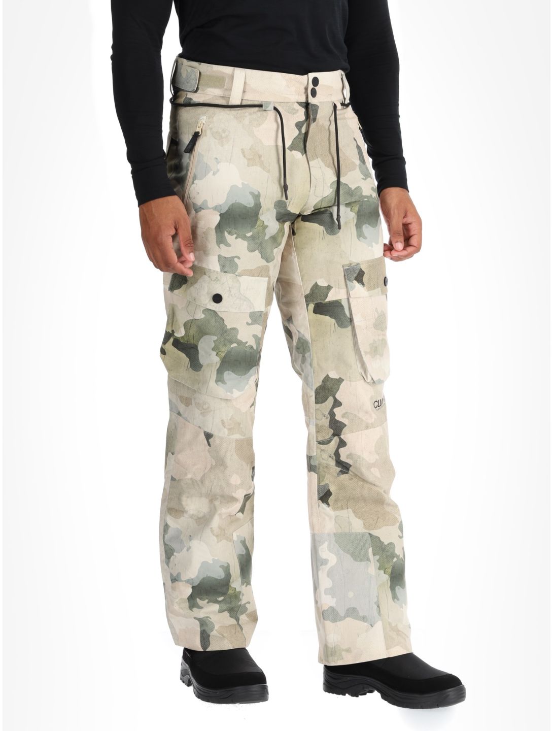 ColourWear, M Flight ski pants men Water Camo beige 