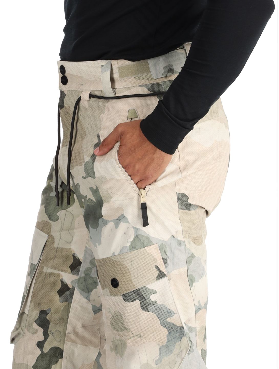 ColourWear, M Flight ski pants men Water Camo beige 