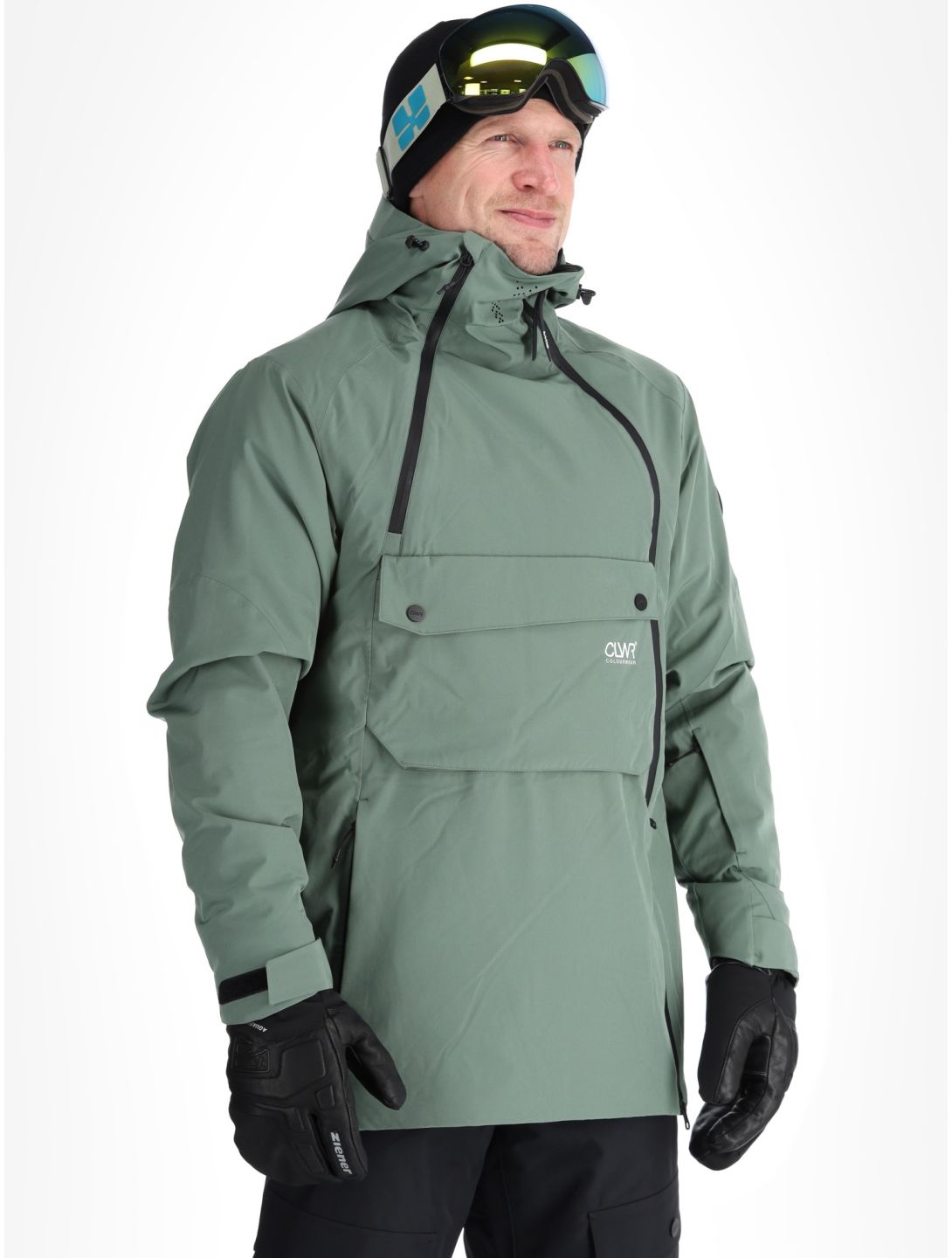 ColourWear, M Foil Anorak ski jacket men Dark Sage green 