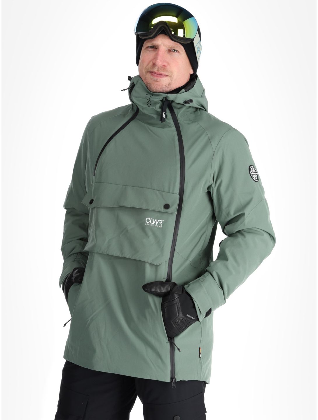 ColourWear, M Foil Anorak ski jacket men Dark Sage green 