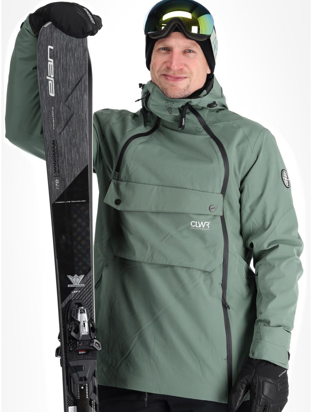 ColourWear, M Foil Anorak ski jacket men Dark Sage green 