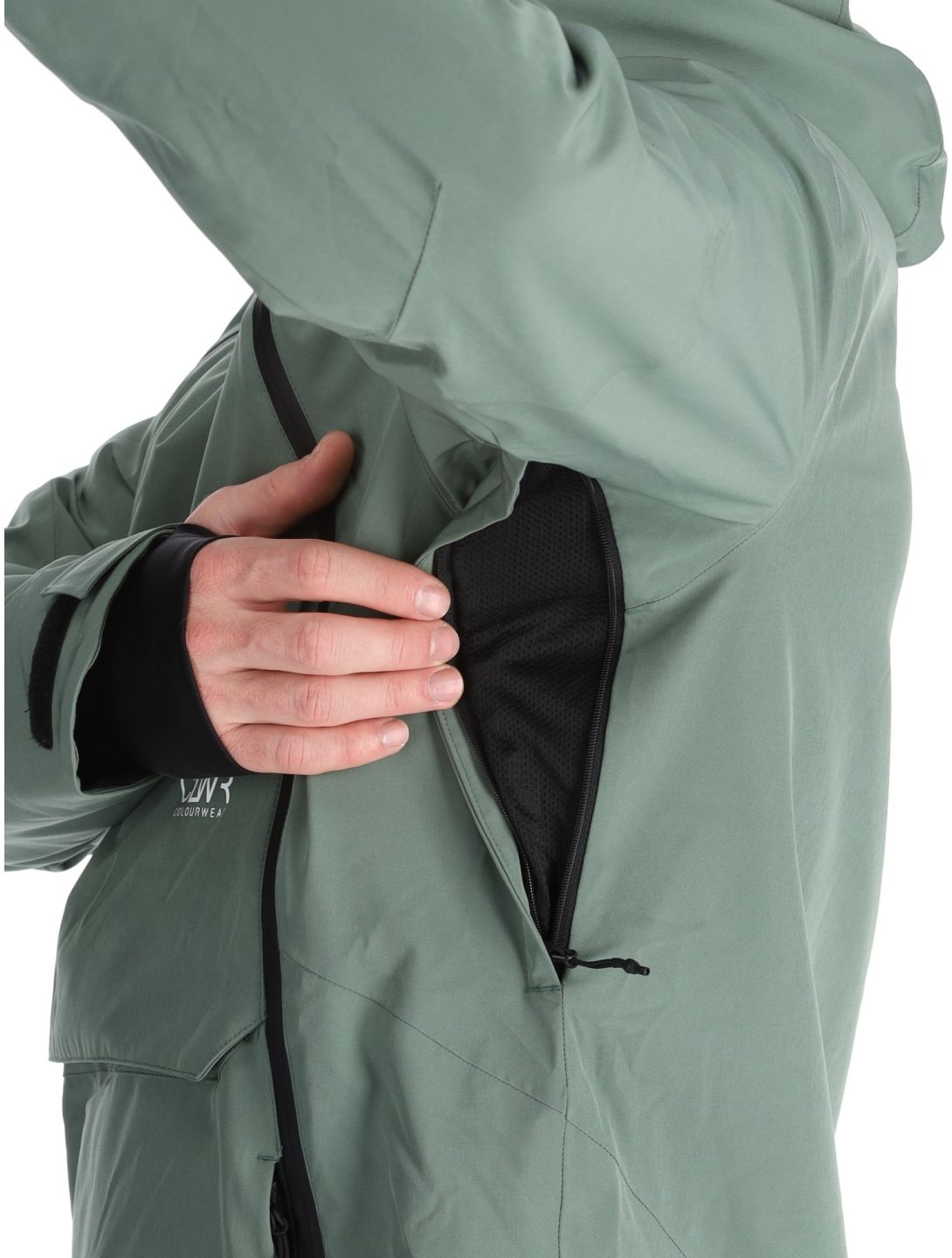 ColourWear, M Foil Anorak ski jacket men Dark Sage green 