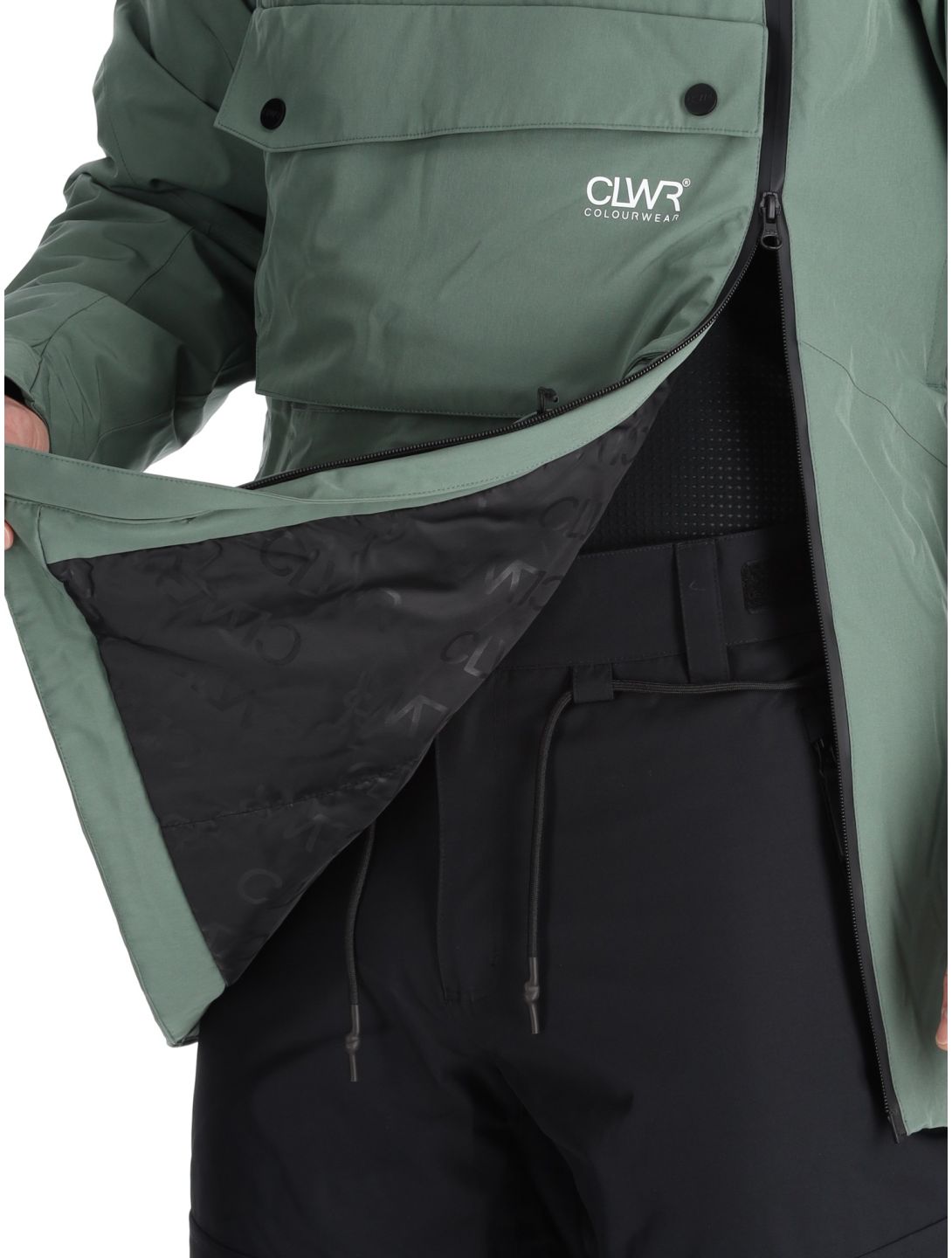 ColourWear, M Foil Anorak ski jacket men Dark Sage green 