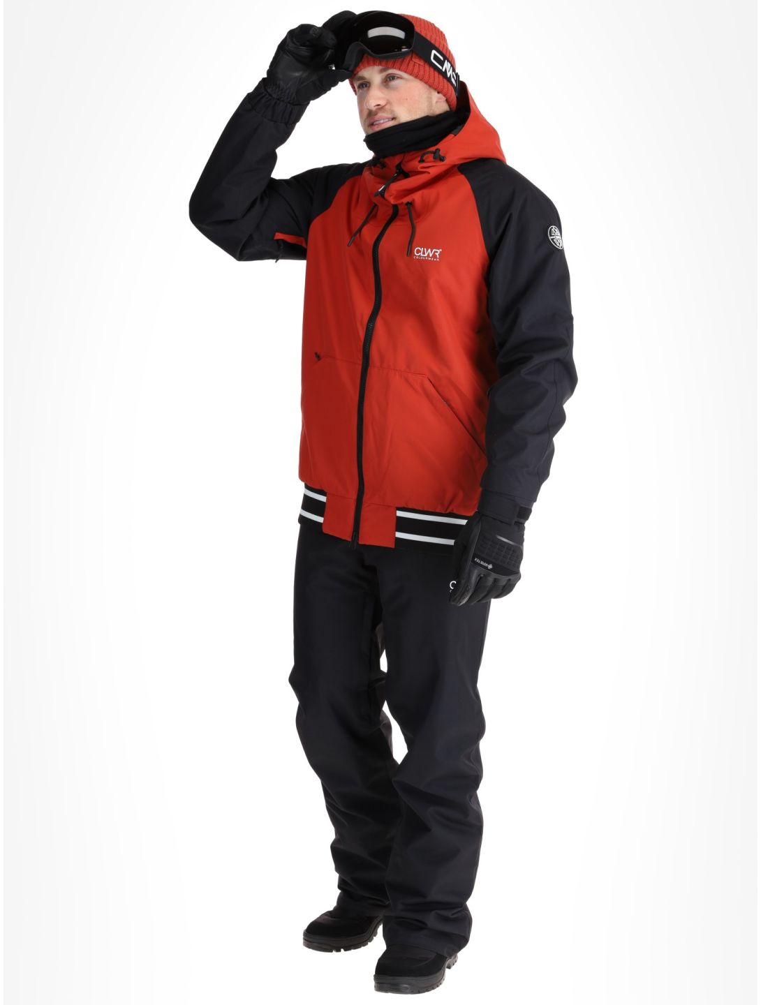 ColourWear, M League 2.0 ski jacket men Rust Red black, red 