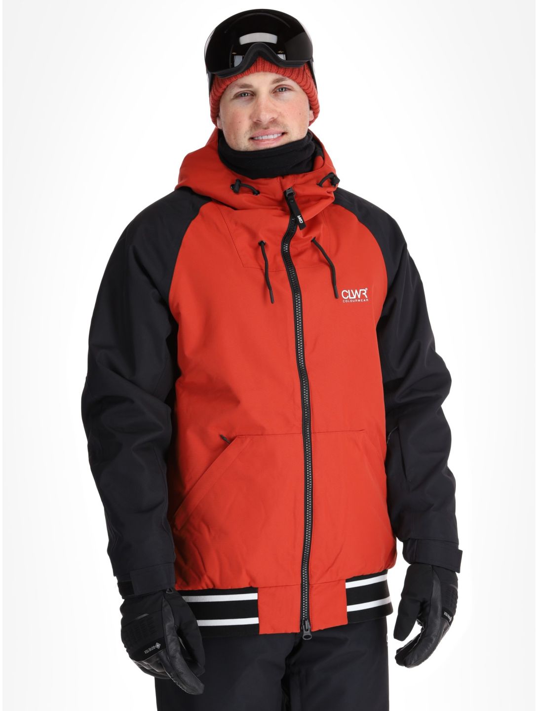 ColourWear, M League 2.0 ski jacket men Rust Red black, red 