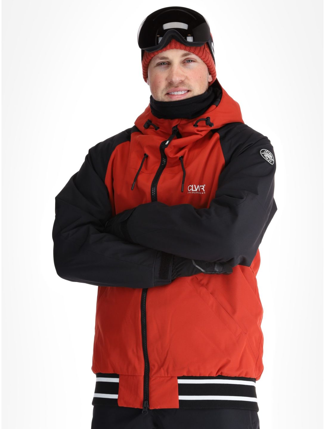 ColourWear, M League 2.0 ski jacket men Rust Red black, red 