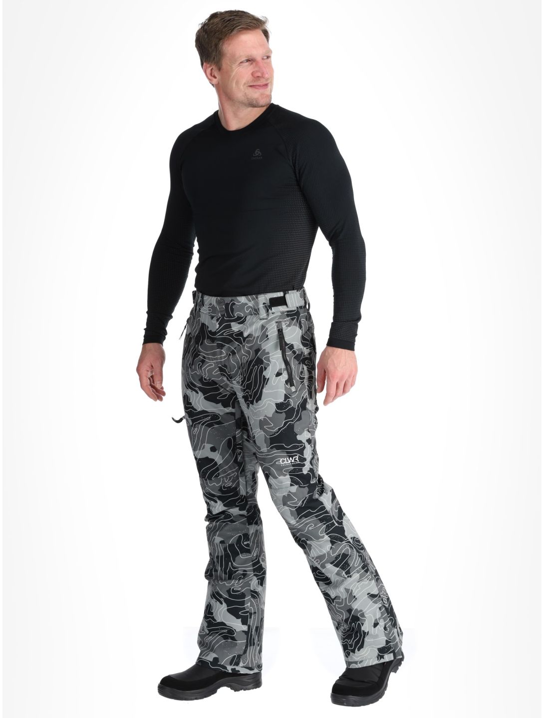 ColourWear, M Sharp ski pants men Black Map black, grey 