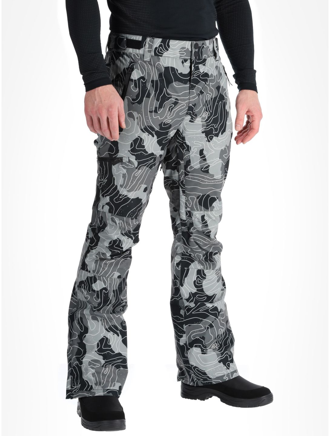 ColourWear, M Sharp ski pants men Black Map black, grey 